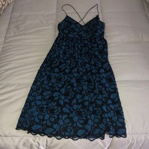 Blue Dress Size 2 criss  cross back straps